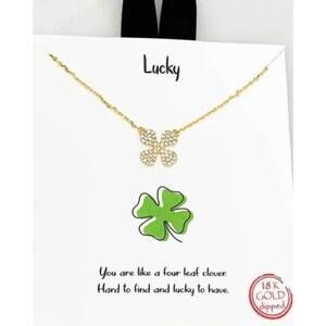 NEW SOUTHERN SEOUL women's lucky shamrock necklace in gold